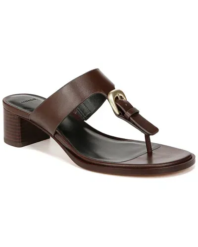 Vince Women's Aubrey Leather Block Heel Sandals In Brown