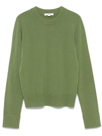 Vince Kaschmirpullover Mit Rundhalsausschnitt In Green