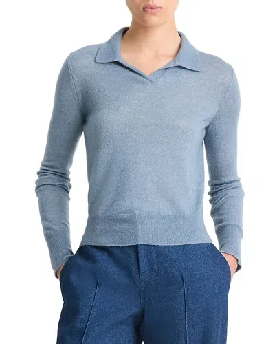 Vince Collared Sweater In Iris Water