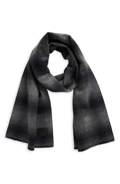 Vince Double Face Wool & Cashmere Scarf In Black