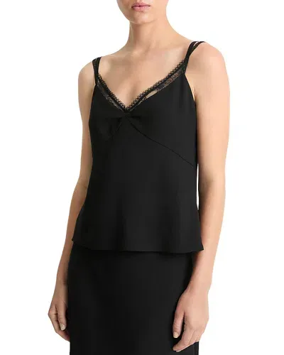 Vince Lace Trim Camisole In Black