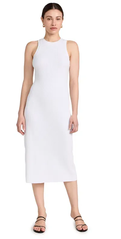 Vince Rib Tank Dress Optic White