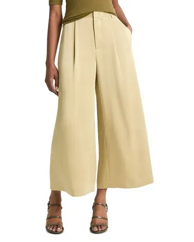 Vince Satin Mid Rise Culottes In Pale Cliff