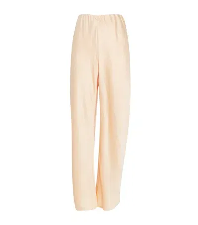 Vince Satin Trousers In Yellow