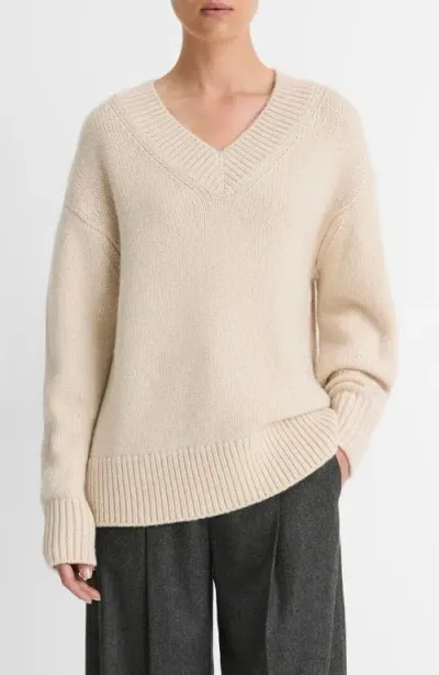 Vince Wool And Cashmere Sweater In Heather Ceramic