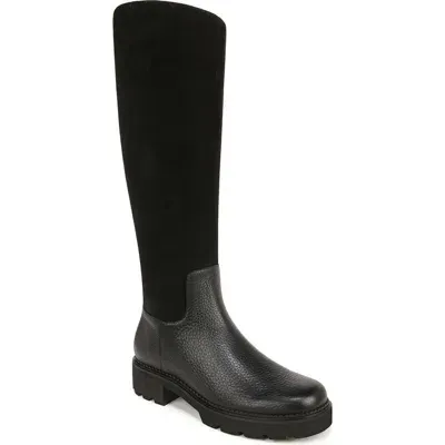 Vionic Fallbrook Water Resistant Knee High Boot In Black Suede