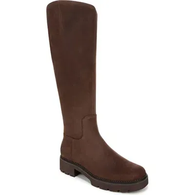 Vionic Fallbrook Water Resistant Knee High Boot In Chocolate Ganache