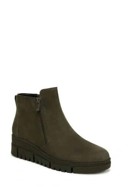 Vionic Uptown Sur Platform Wedge Bootie In Dark Khaki