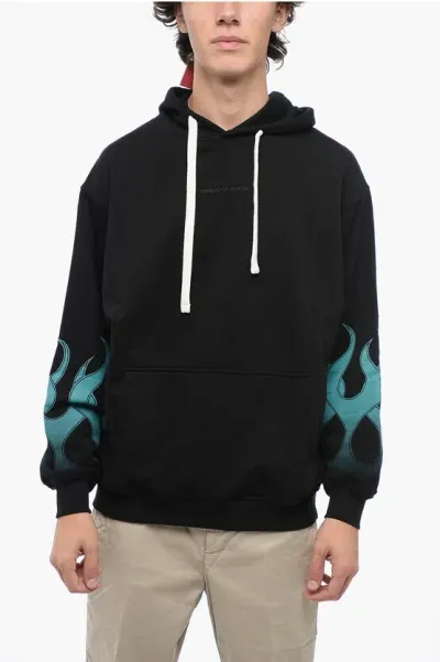 Vision Of Super Cotton Hoodie With Gradient Print In Black