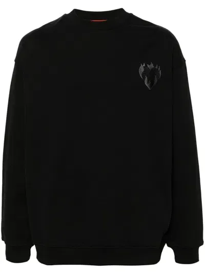 Vision Of Super Flaming Heart Sweatshirt In Black