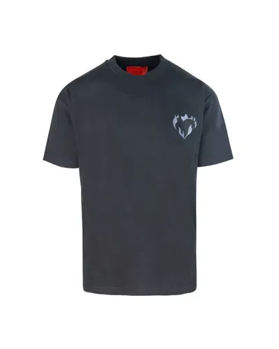 Vision Of Super T-shirt Nera Con Cuore Ricamato In Black