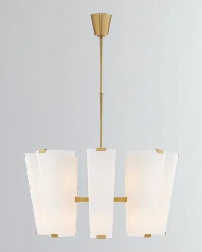 Visual Comfort Signature Alpine Medium Chandelier By Aerin In Gold