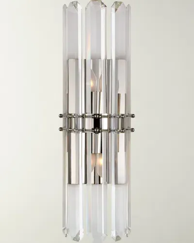 Visual Comfort Signature Bonnington Tall Sconce By Aerin In Polished Nickel