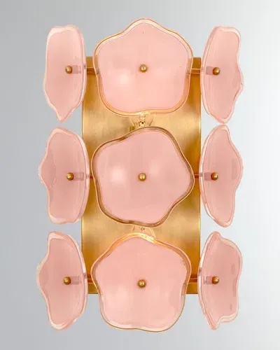 Visual Comfort Signature Leighton Small Sconce In Pink