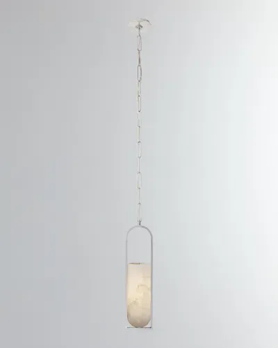 Visual Comfort Signature Melange Small Elongated Pendant By Kelly Wearstler In Polished Nickel