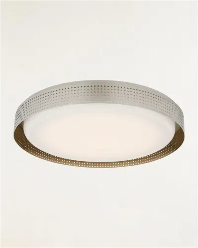 Visual Comfort Signature Precision Shallow Round Flush Mount By Kelly Wearstler In Polished Nickel