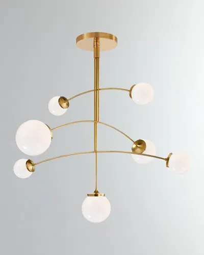 Visual Comfort Signature Prescott Large Mobile Chandelier In Brass