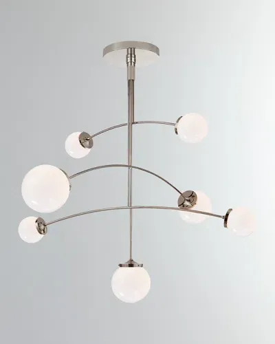 Visual Comfort Signature Prescott Large Mobile Chandelier In Polished Nickel