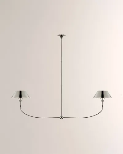 Visual Comfort Signature Turlington Xl Linear Chandelier By Thomas O'brien In Polished Nickel