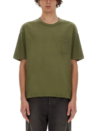 Visvim Cotton And Silk T-shirt In Green