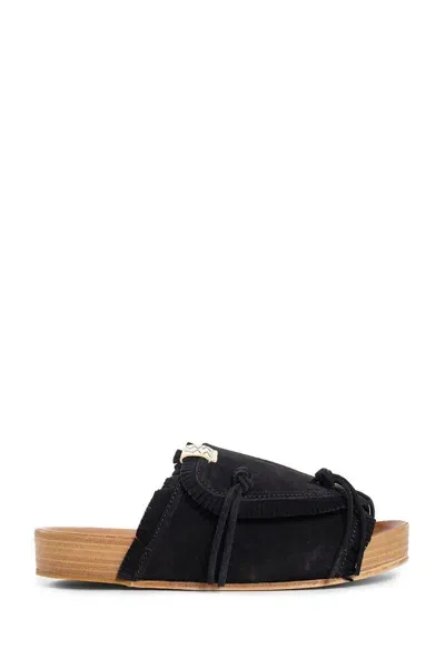 Visvim Slides In Black