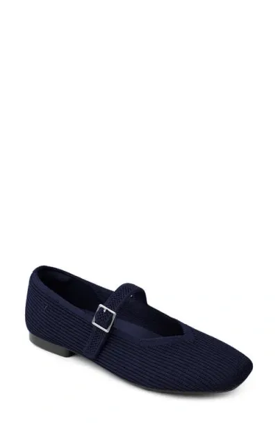 Vivaia Margot Mary Jane Flat In Navy.