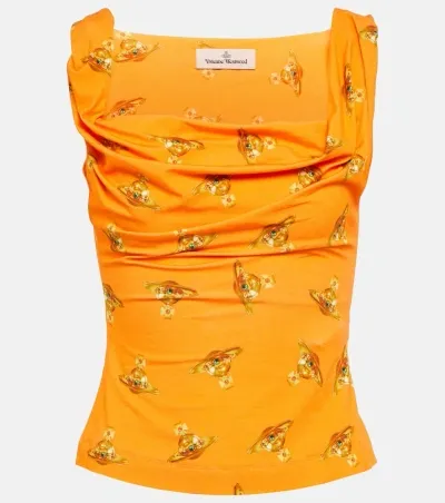 Vivienne Westwood Anna Printed Jersey Top In Orange