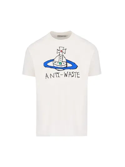 Vivienne Westwood Anti-waste Stamp T-shirt In 白色