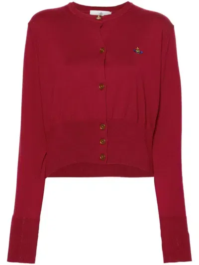 Vivienne Westwood Bea Cardigan In Bordeaux