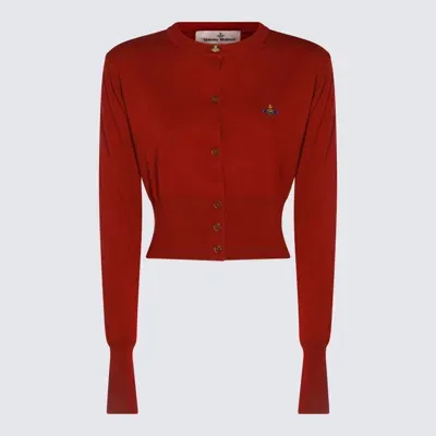 Vivienne Westwood Bea Cropped Cardigan In Red