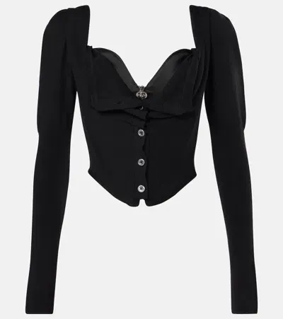 Vivienne Westwood Bea Draped Bustier Top In Black