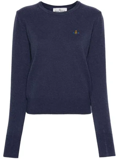 Vivienne Westwood Bea Orb-motif Jumper In Blue