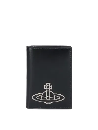 Vivienne Westwood Bifold Logo Card Holder In Black