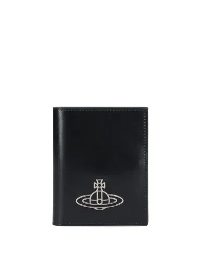 Vivienne Westwood Bifold Logo Card Holder In Black