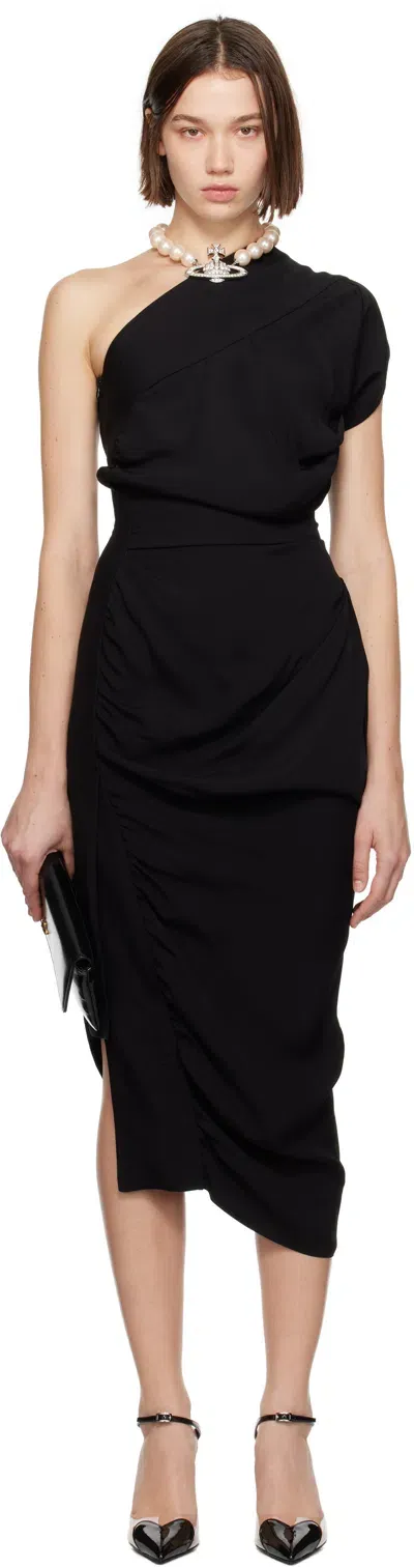 Vivienne Westwood Black Andalouse Midi Dress In N401 Black