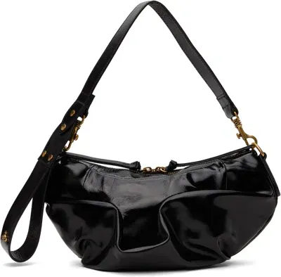 Vivienne Westwood Black Small Agnes Shoulder Bag In Gray