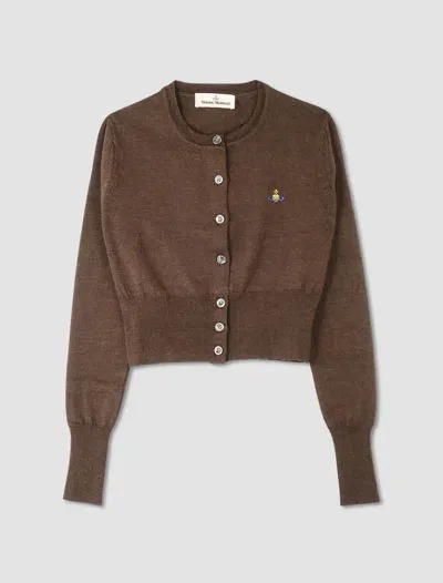 Vivienne Westwood Cardigan Bea Cropped In Brown