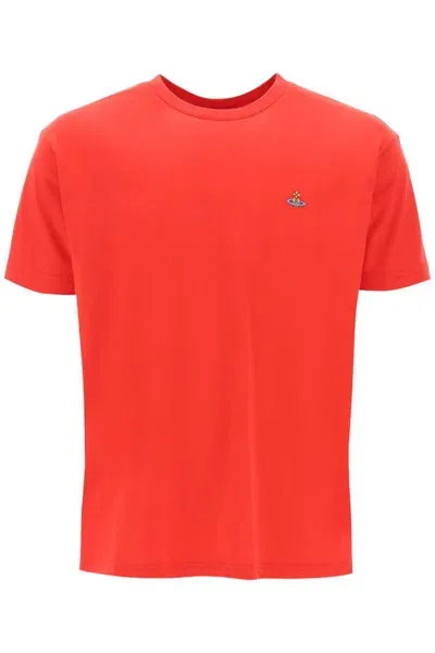 Vivienne Westwood Classic T-shirt With Orb Logo In Red