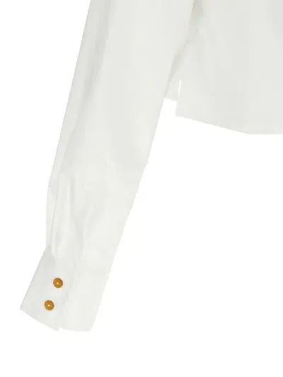 Vivienne Westwood 'cut Off Heart' Cropped Shirt In White