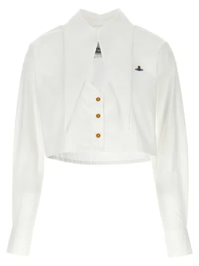 Vivienne Westwood Cut Off Heart Shirt, Blouse In White