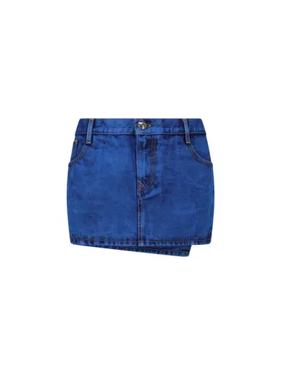 Vivienne Westwood Denim Mini Skirt In Blue