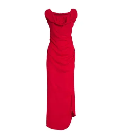 Vivienne Westwood Ginnie Pencil Maxi Dress In Red