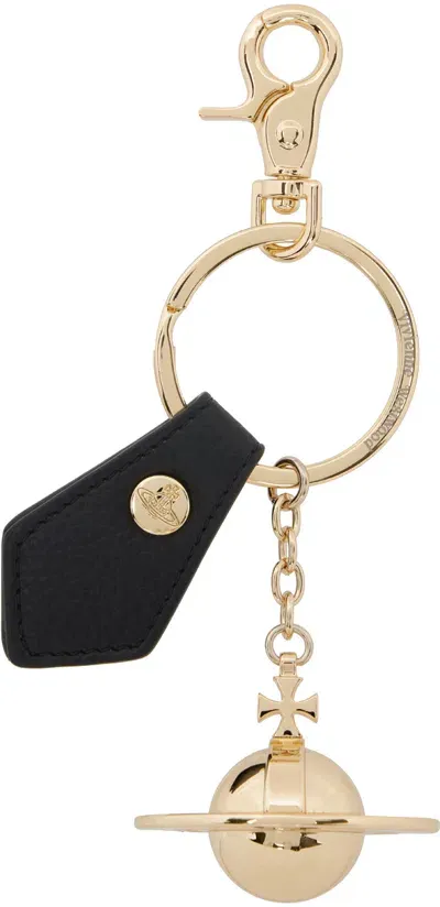 Vivienne Westwood Gold 3d Orb Keychain In Aw24-n403