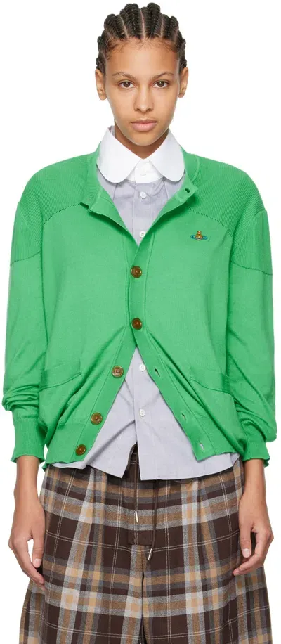 Vivienne Westwood Green Mark Cardigan In M401 Green