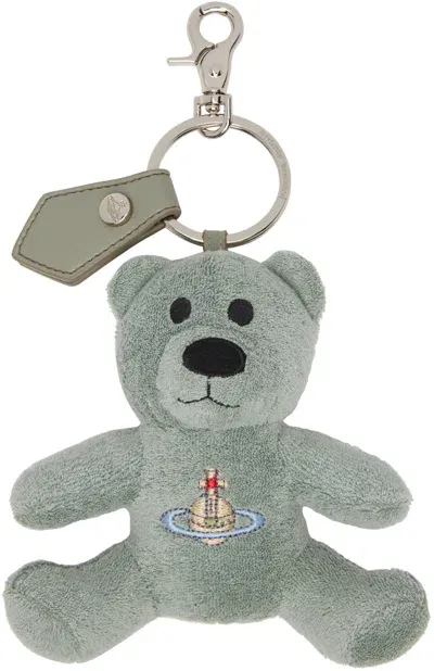 Vivienne Westwood Green Teddy Keychain