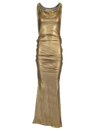 Vivienne Westwood Liz Jersey Dress In Gold