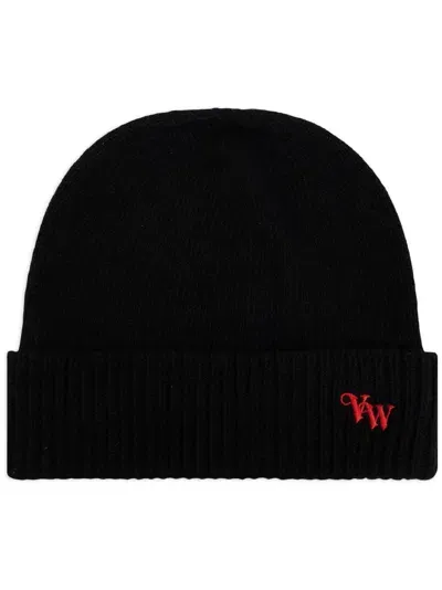 Vivienne Westwood Logo-embroidered Beanie In Black