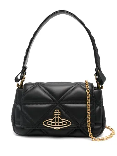 Vivienne Westwood Medium Hazel Shoulder Bag In Black