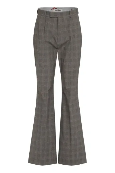 Vivienne Westwood Ray Checked Trousers In Grey