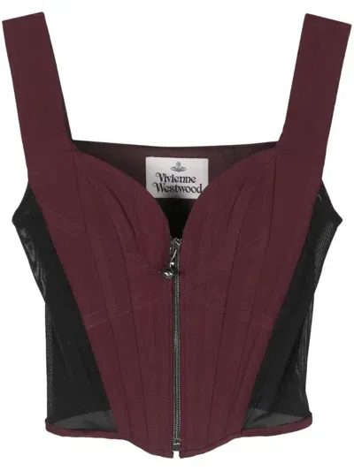 Vivienne Westwood Classic Corset Top In Rot